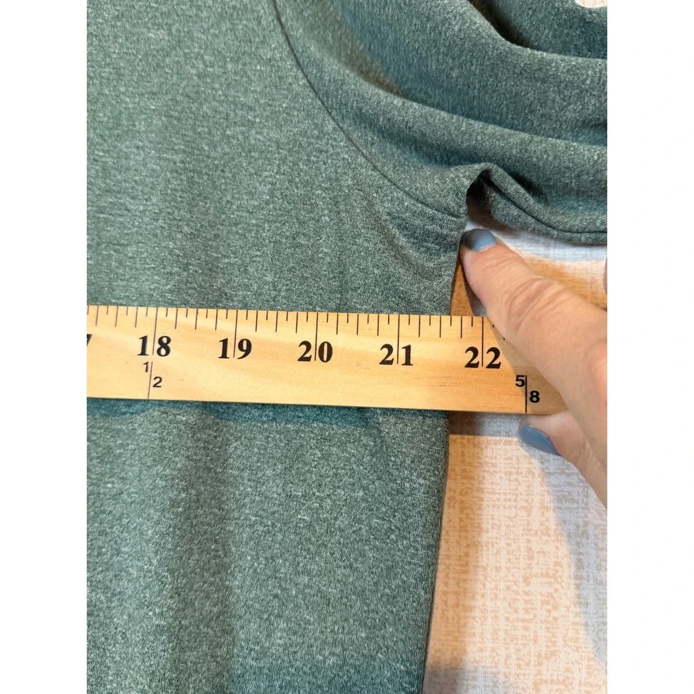 Maelreg Mens Performance Pullover Quarter Zip Heather Green Active •L• Gorpcore